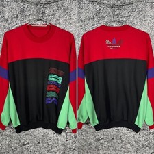 Men  s Adidas Vintage Sweatshirt 90s Big Logo Multicolor Size M