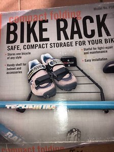 Racor Single Folding Bike Rack Wall Mount Black PSB-1R Space Saving Bike Hanger