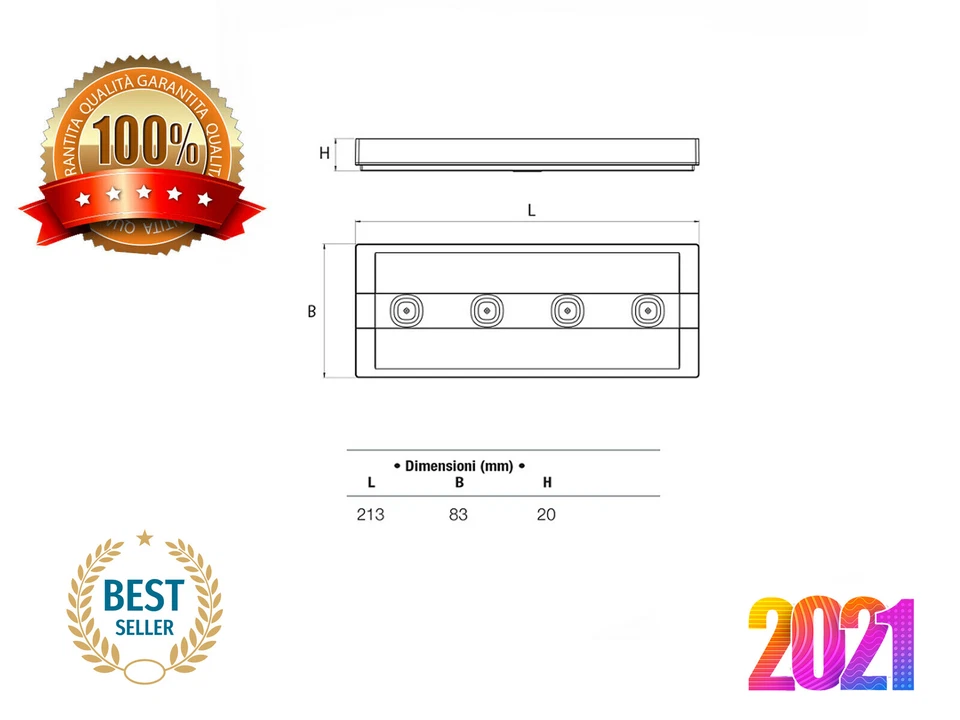 Lampada Emergenza da Parete Beghelli 824M UP LED SE 150lm AUT. 1,5H SLIM NO 1499 - Immagine 3 di 3