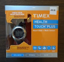 New TIMEX Health Touch Plus Heart Rate + Walk Sensor - Black/Silver