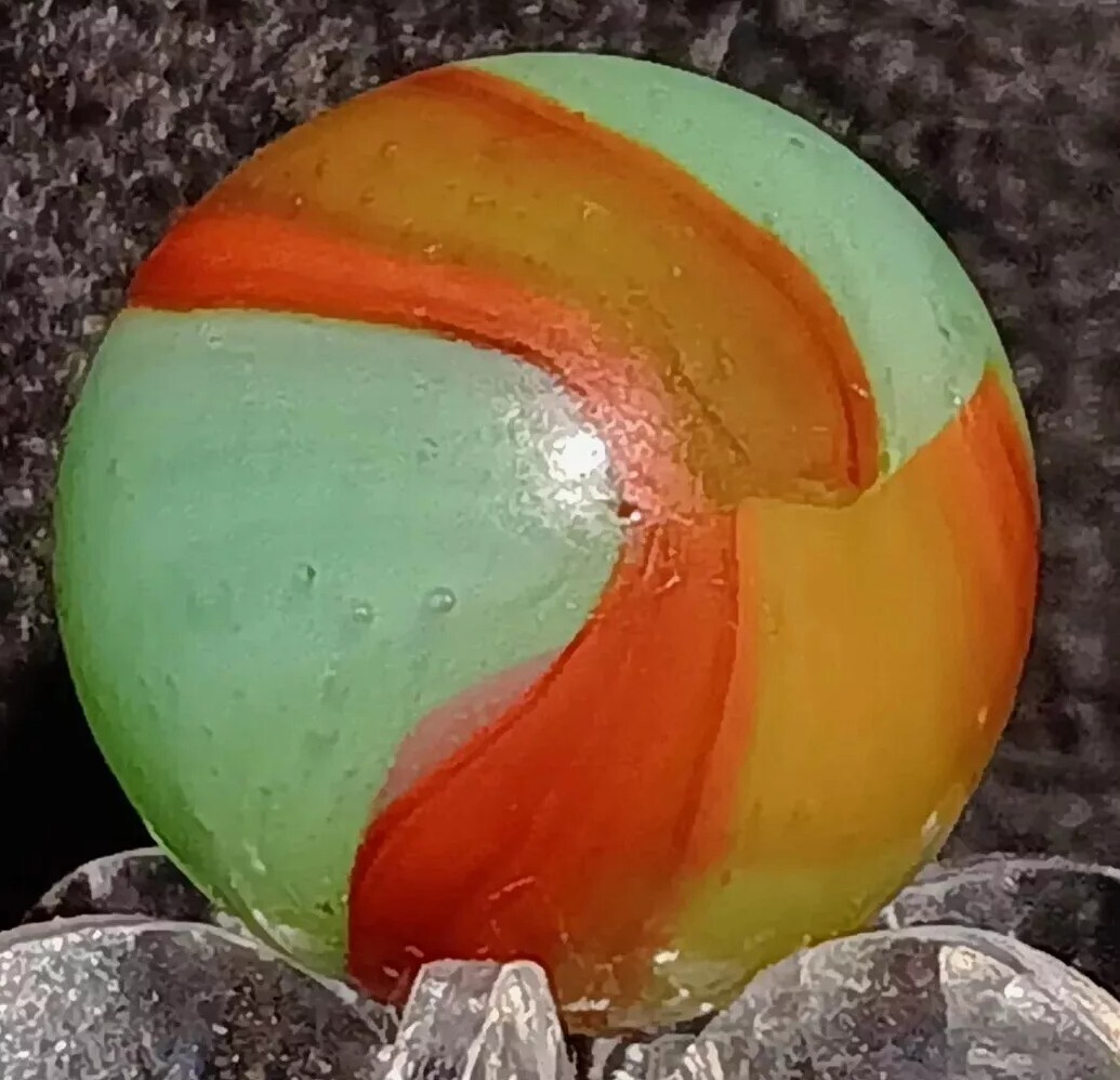 Vintage Peltier Glass Submarine Marble. 0.58