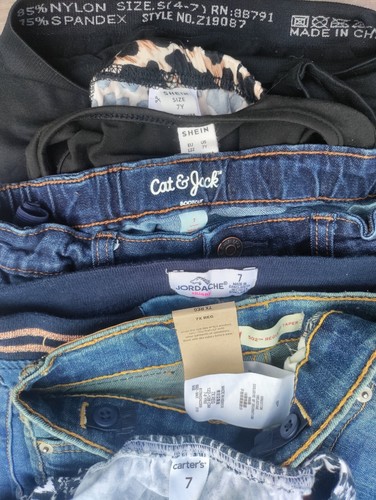 💗Girls Sz 7 Lot x7 Jeans Romper Levis 502 Jordache Shein Cat Jack Carter EUC💗 - Picture 3 of 9