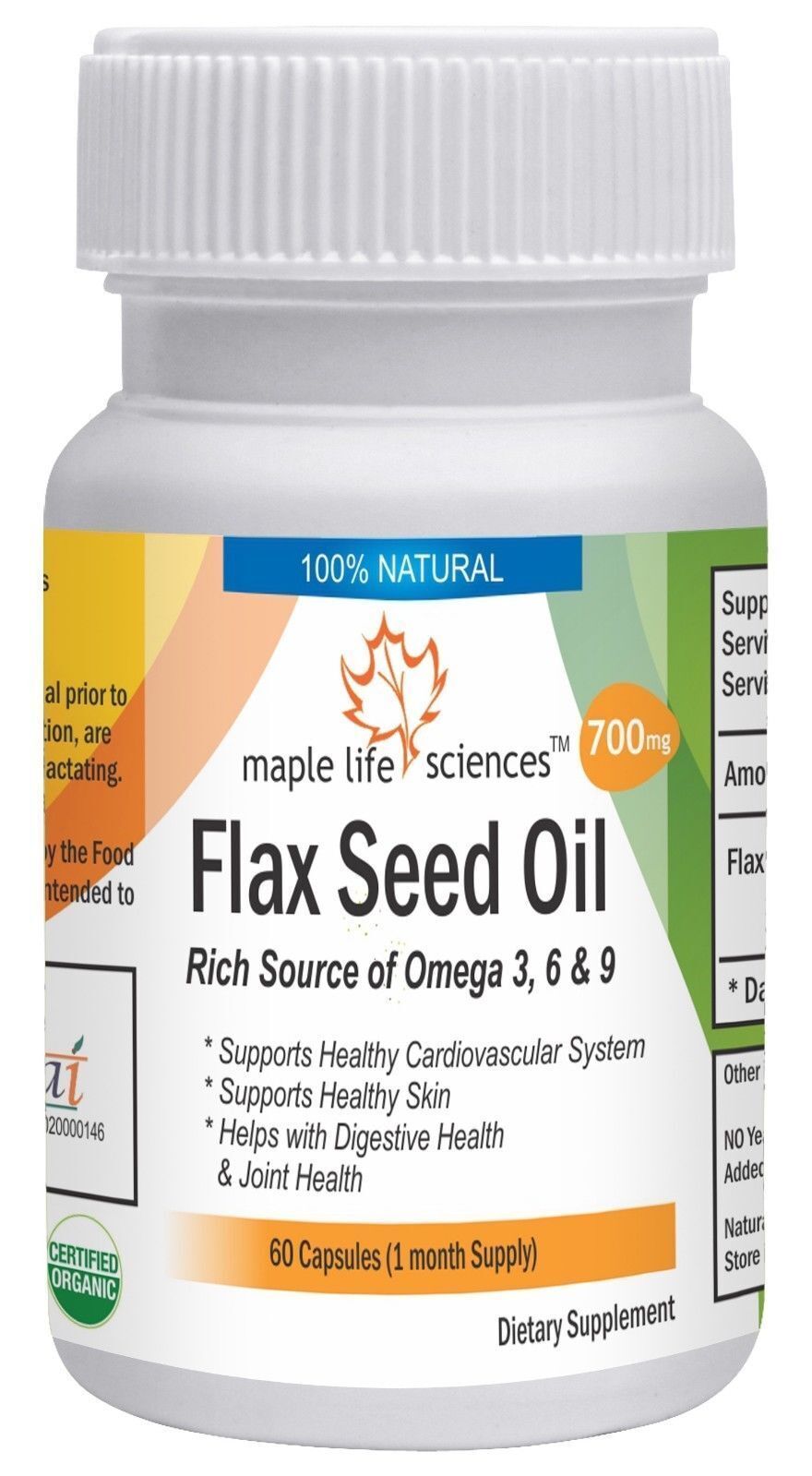Flax seed Oil Capsules Rich in Omega 3 6 9 Pure and High Quality