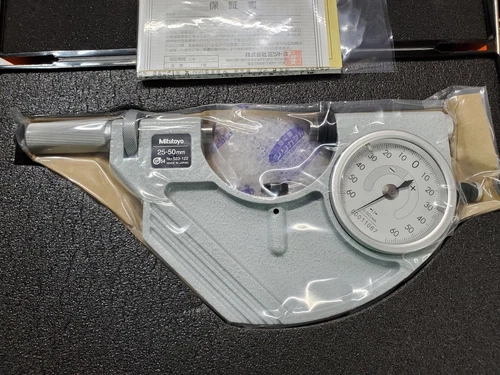 New Mitutoyo Go No-Go Dial Indicating Snap Gauge Gage Meter 25-50mm / 0.001mm