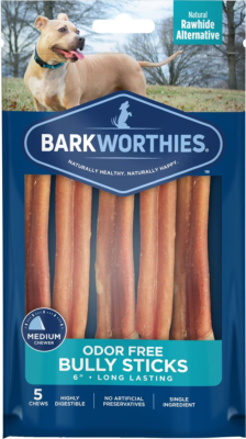 Barkworthies Bully Sticks Dog Chew Treats Odor Free Protein
