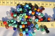 9 x 6mm Crow Roller Glass Beads Mixed Colors Jewelry, Crafts 100pcs