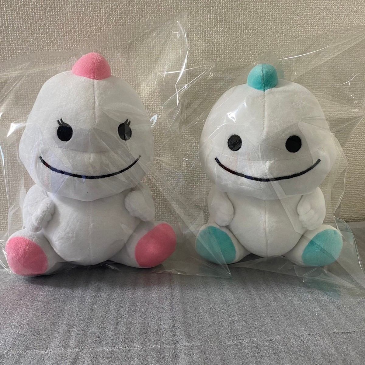 【非売品】Bigo live BIちゃんぬいぐるみ Bigo Live Plush Bi Go Official Dinosaur Blue Boy & Pink Girl