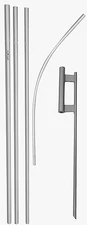 2 PACK - Feather Flutter Swooper Flag 16' POLE + SPIKE Ground Stake Mount KIT