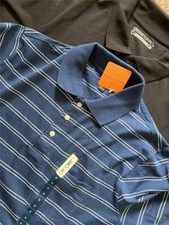 Men's NEW 2pc Medium Blue/Black Summer Polo Shirts