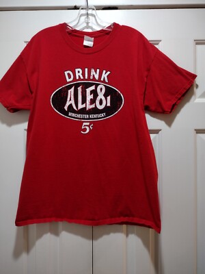 Drink ALE81 Red Shirt Winchester KY Men's Size Large  Soft Drink 