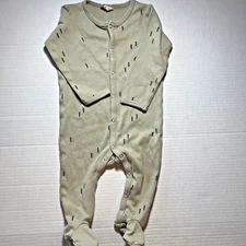Q by Quincy Mae Baby Trees Brushed Jersey Footed Pajama w/Handcuffs Sage 6-12 Mo