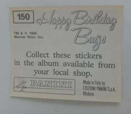 1990 Panini Happy Birthday Bugs (Pick Your Sticker) - Picture 223 of 343