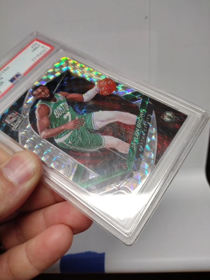🏀READ #d /49 2019-20 Panini Spectra Interstellar Prizm Jaylen Brown #55 PSA 9 - Image 4 of 4