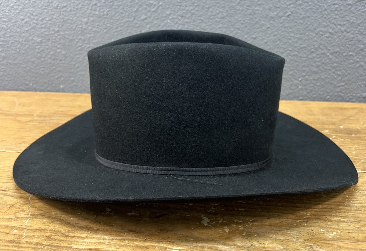 VintageResistol 4xxxx beaver self conforming hat black Vintage (1990s) Super Boss Resistol Western 4X Beaver Fur  main image 2