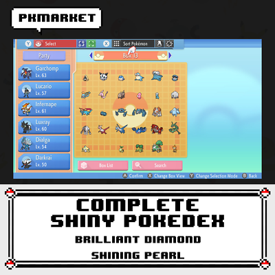 Pokemon Brilliant Diamond Shining Pearl Complete Shiny Pokedex