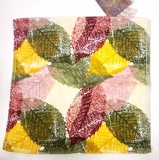 NEW WARMEST WISHES HARVEST LEAF GREEN,BEIGE,BURGANDY,YELLOW COTTON BATH TOWEL