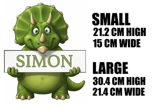 Personalised Dinosaur Name Designs For Bedroom Sticker For Door / Wall Vinyl - Picture 13 of 15
