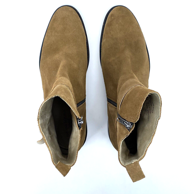 Banana Republic Men\'s 12 Suede Ankle Boot with Buckle, Unworn Mens 12 M Banana Republic Brown Suede Leather Side Zip Ankle  main image 3
