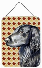 Caroline's Treasures Flat Coated Retriever Fall Leaves Wall Door Hanging Print