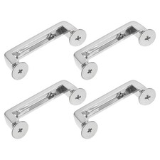 4Pcs Arch Bridge Buckle 40mm D-Ring Connector Buckle for Bag Hanger DIY Silver