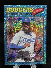 2026 Topps Heritage Chrome Light Blue Sparkle Teoscar Hernandez #93 LA Dodgers