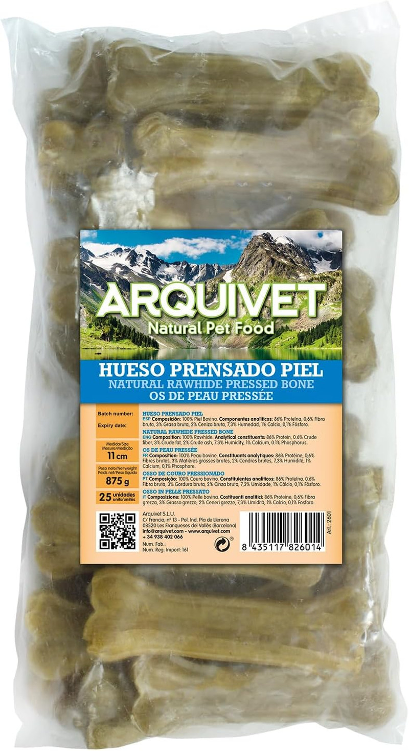 Offerta 25 Ossi Pelle Bovina 11cm per Cani - Prezzo Ingrosso Online