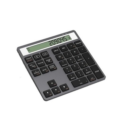 Wireless Bluetooth Numeric keypad and Calculator 2-in-1 Silent Multifunction ...
