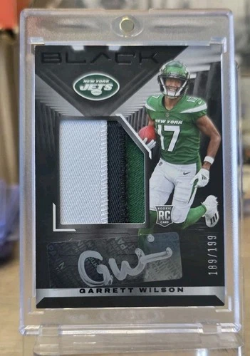 GARRETT WILSON 2022 Panini Black Rookie RC Patch Auto Signature RPA #189/199