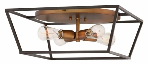 Bronze LED Flush Mount from the Fulton Collection - Picture 2 of 2