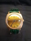 Vintage Timex Tiger Eye Dynabeat Electric Men's Watch gold plate Untested Date