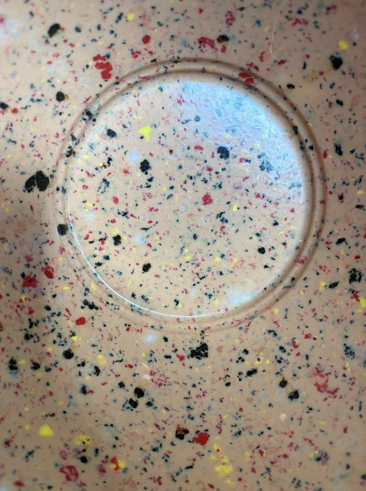 Rachel Ray 10"x5.5" Light Orange Melamine Speckled Confetti Garbage Mixing Bowl - Image 3 of 4