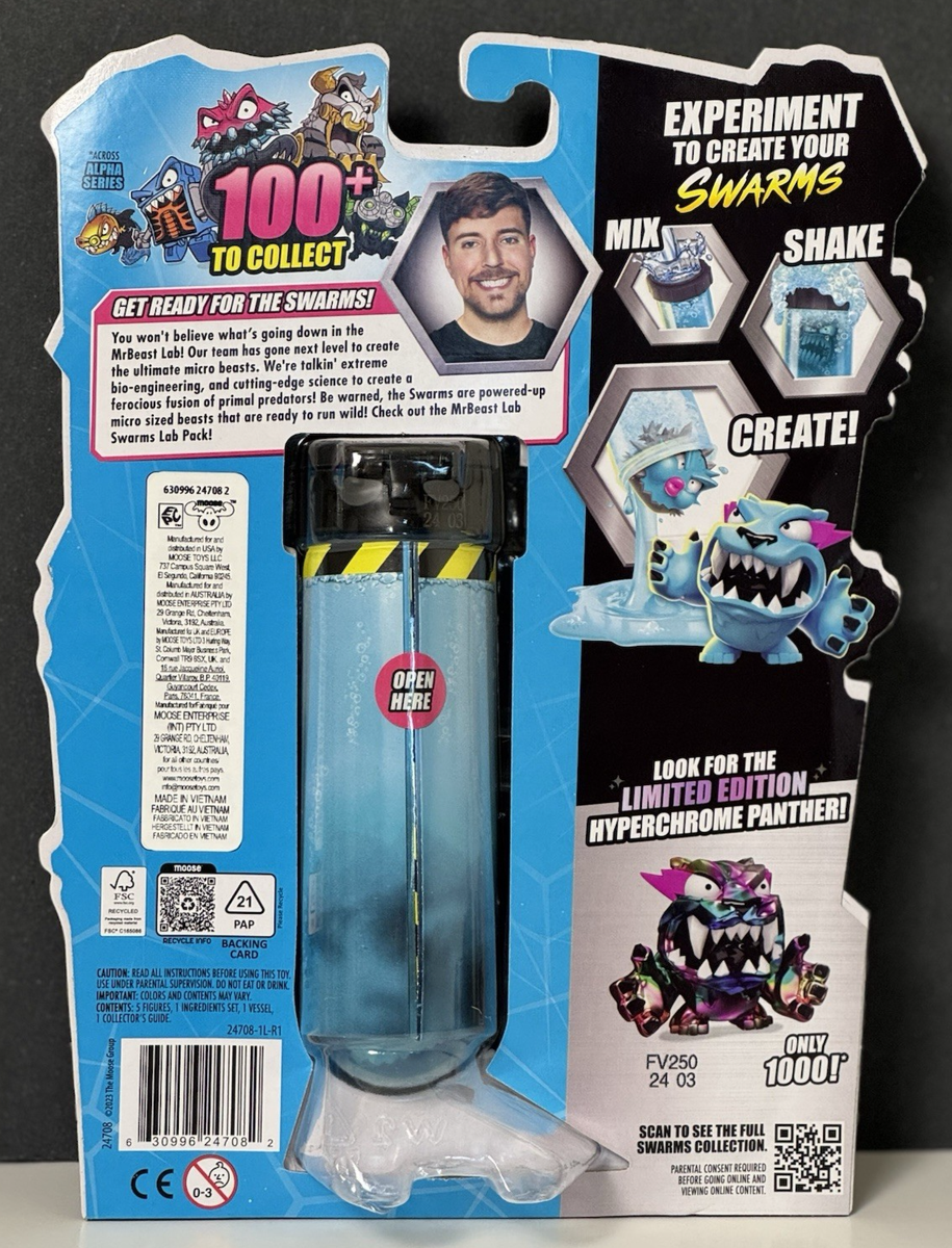 Mr Beast Lab Swarms Test Tube Lab 5 Pack w/Ultra Rare Panther