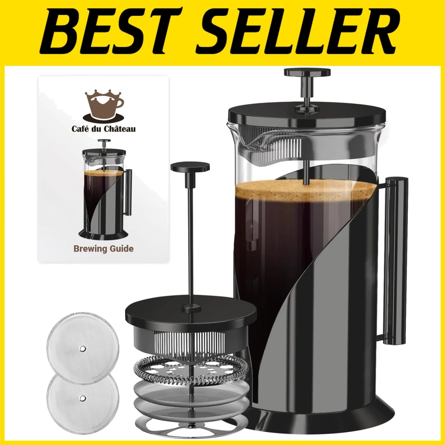 Lightweight Tea & Coffee Press - Easy to Use Travel Brewer