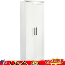 Elegant Storage Cabinet Adjustable Shelves Hidden Storage Versatile Organizer US