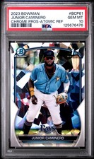 2023 BOWMAN CHROME PROSPECTS ATOMIC REFRACTOR #BCP61 JUNIOR CAMINERO PSA 10