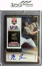 2015 Contenders #56 Matt Thaiss USA Baseball Ticket Autographs Playoff #/15