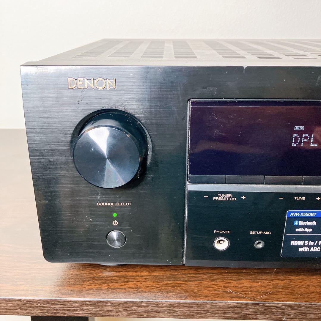 DENON　5.1chアンプ　AVR-X550BT DENON AVR-X550BT AV SURROUND RECEIVER Amplifier 5.1ch AC100V