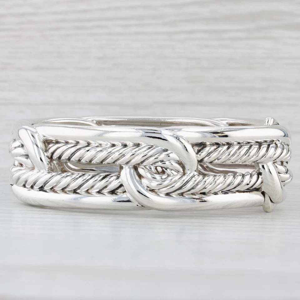 David Yurman Labrynth 1.20ctw Diamond Bangle Bracelet Sterling Silver 6.25" - Image 2 of 4