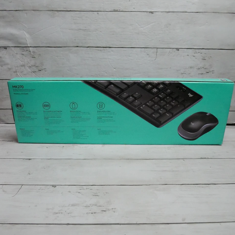 Logitech MK270 Full-size Wireless Combo 2.4GHz Keyboard & Mouse - Image 4 of 4