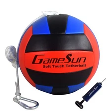 Gamesun Tetherball Ball and Rope Set- Tetherball Ball with Rope and Carabinee...