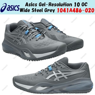 Asics Gel-Resolution 10 OC Wide Steel Grey 1041A486-020 Herren Gr.