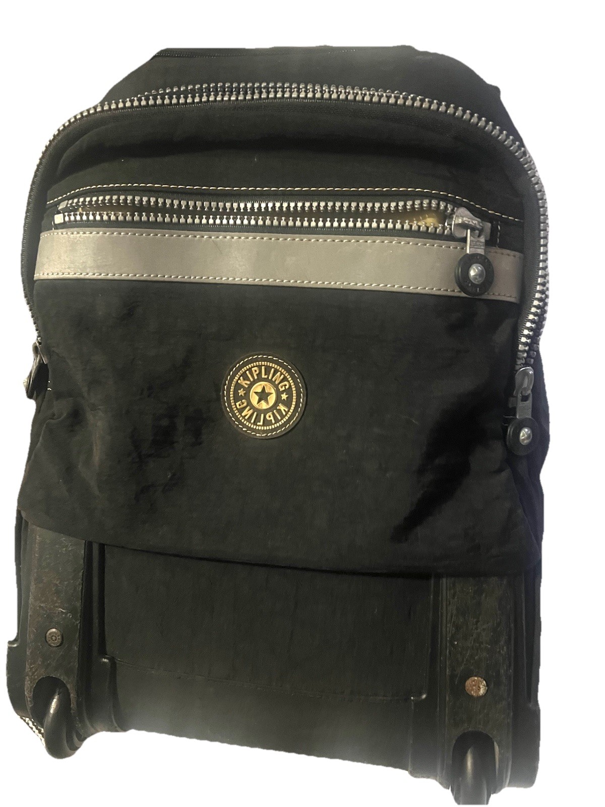 KIPLING ROLLING BACKPACK 2WHEEL BLACK ZIPPED NO M… - image 4