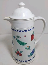 Vintage Pfaltzgraff Summer Garden OGGI Plastic Thermos and Carafe Hot & Cold