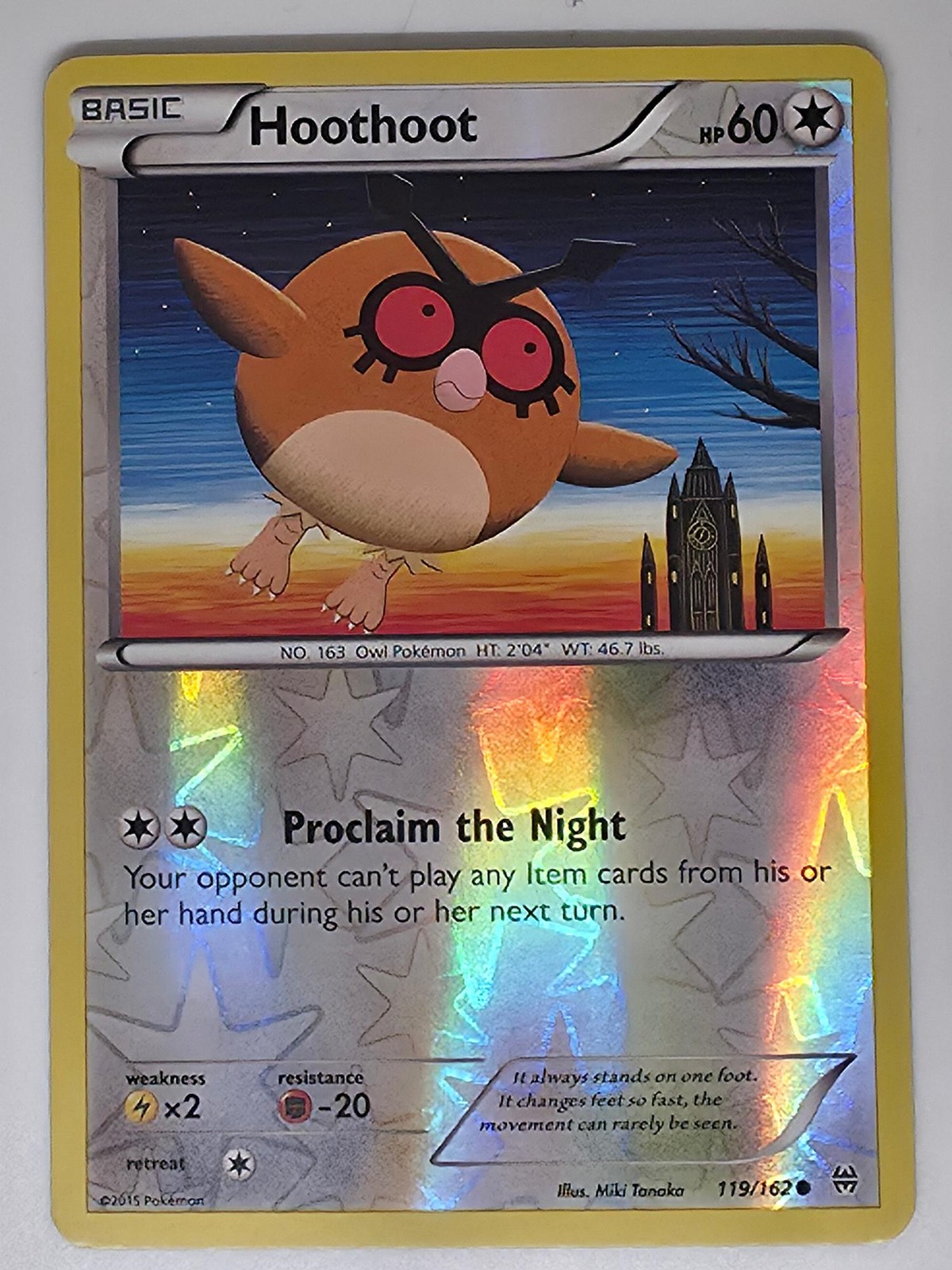 Hoothoot 119/162 Common BREAKthrough Pokemon Reverse Holo NM