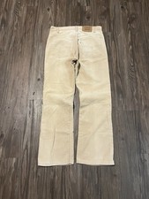 vintage levi  s 90s 517 white tab khaki corduroy flared pants