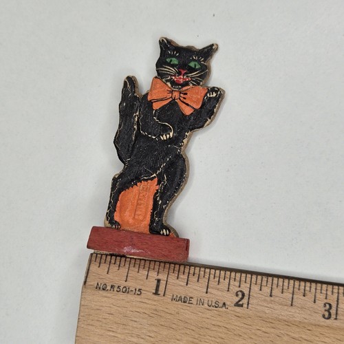 Altes Vintage Antik Halloween Deutsches Kegelspiel Schwarze Katze Germany 20er Jahre - Bild 10 von 22
