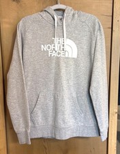 Women's THE NORTH FACE Light Gray Pullover Hoodie - Size Medium Long Sleeve