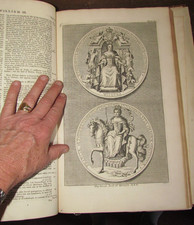 1751 SUMMARY OF RAPIN'S HISTORY OF ENGLAND with 37 HUGE PLATES COINS NUMISMATICS