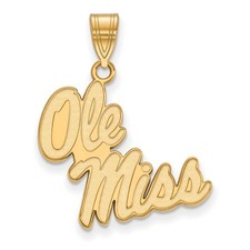 10k Gold LogoArt University of Mississippi Ole Miss Large Pendant