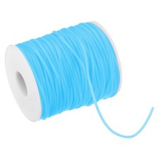 54.7 Yards 2mm Hollow Pipe Tubing Rubber Cord with 1.2mm Hole for DIY, Azure